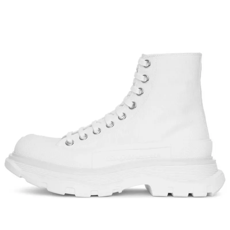 (WMNS) Alexander McQueen Tread Slick Boots 'White' 611706W4L329000 sold by KicksCrew