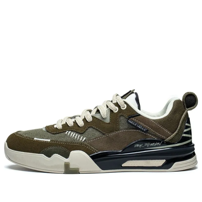 Li-Ning Ellington Skateboarding Shoes 'Olive Green' AEPR009-29 sold by KicksCrew