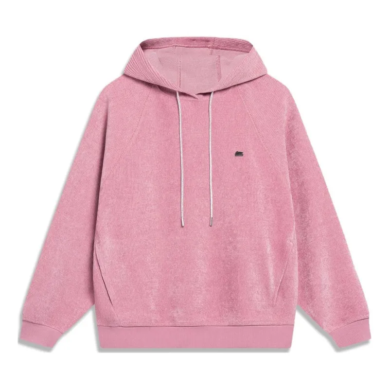 (WMNS) Li-Ning Basic Logo Hoodie 'Pink' AWDT030-2 sold by KicksCrew