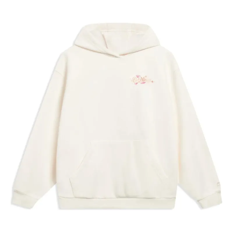 (WMNS) Li-Ning Anything Is Possible Floral Graphic Hoodie 'Beige' AWDT016-1 sold by KicksCrew