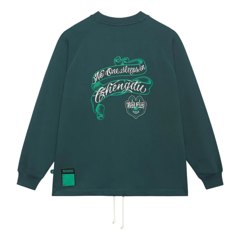 Li-Ning BadFive Graphic Sweatshirt 'Green' AWDSJ07-2 sold by KicksCrew
