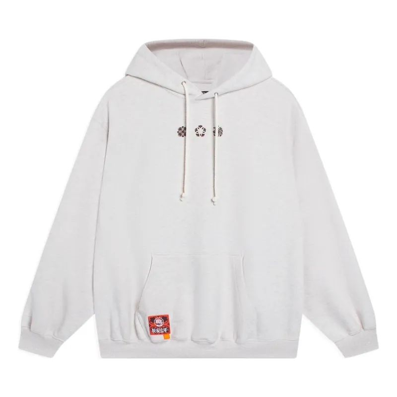 Li-Ning BadFive Changan Boy Graphic Hoodie 'Light Grey' AWDSI45-1 sold by KicksCrew