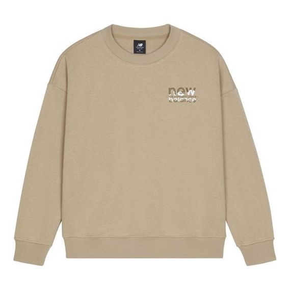 (WMNS) New Balance Casual Lifestyle Crew Neck Pullover 'Brown' AWT13349-HNA sold by KicksCrew