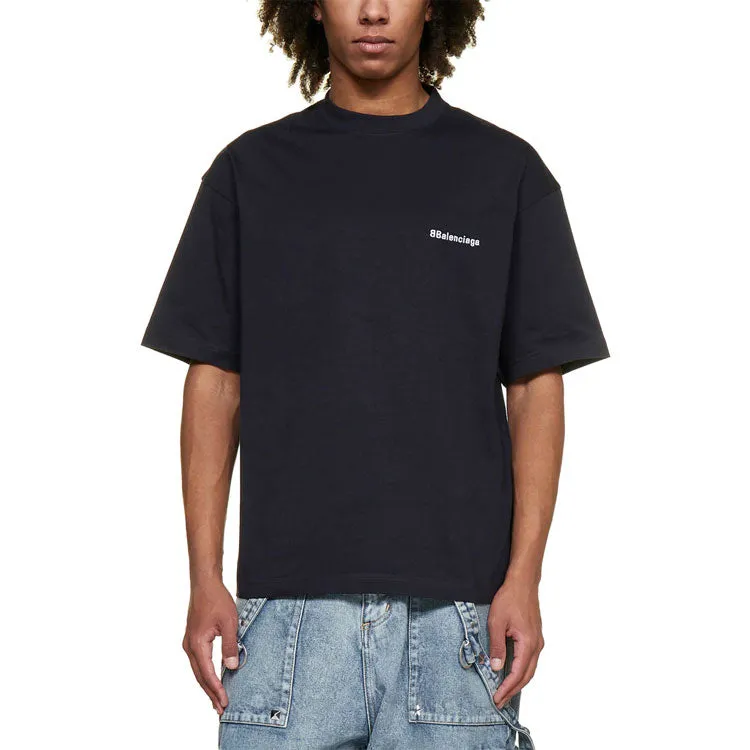 Balenciaga BB Corporate T-shirt Medium Fit 'Navy' 612966TJV873967 sold by KicksCrew product image thumbnail 3