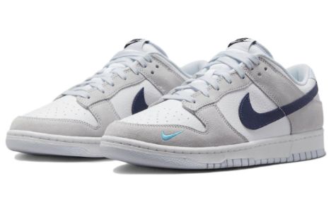 Nike Dunk Low 'Mini Swoosh - White Grey Navy Aqua' FJ4227-001 sold by KicksCrew