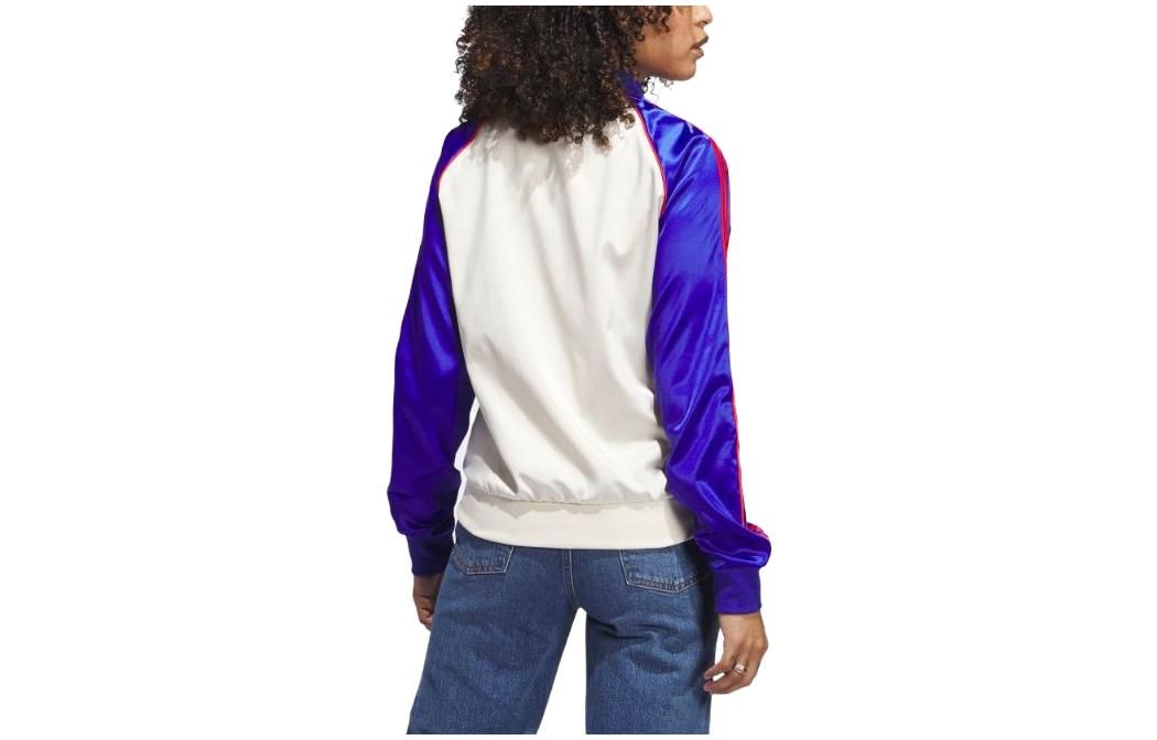(WMNS) Adidas Satin SST Track Jackets 'White Purple' IC5226 sold by KicksCrew product image thumbnail 2