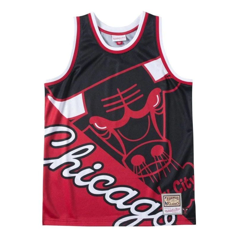 Mitchell & Ness x NBA Big Face Fashion Tank 5.0 'CHICAGO BULLS' TMTK4350-CBUYYPPPBLCK sold by KicksCrew