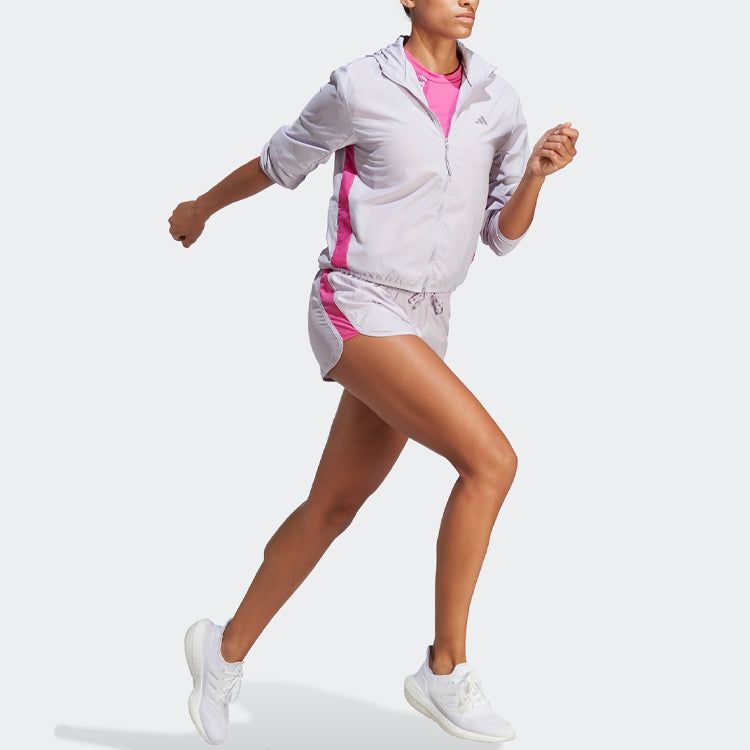 (WMNS) Adidas Run It Windbreaker Jackets 'Purple' HR9913 sold by KicksCrew product image thumbnail 4
