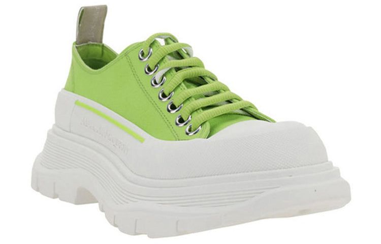 (WMNS) Alexander McQueen Tread Slick Low Lace Up 'Lime Green White' 611705W4MV23514 sold by KicksCrew product image thumbnail 2