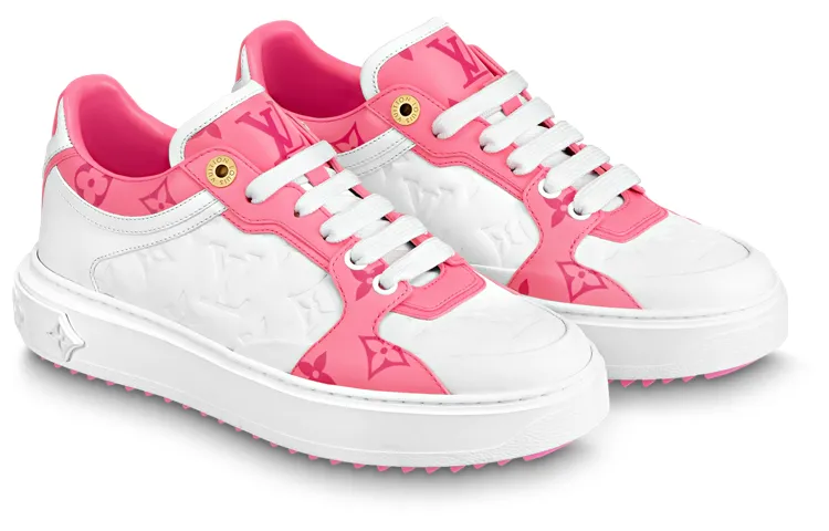 (WMNS) LOUIS VUITTON Time Out Sneakers 'White and Pink Monogram' 1AB33E sold by KicksCrew product image thumbnail 2