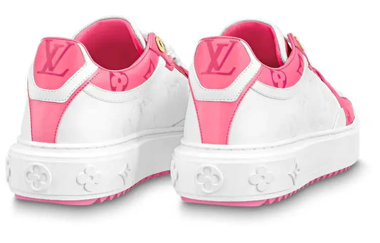 (WMNS) LOUIS VUITTON Time Out Sneakers 'White and Pink Monogram' 1AB33E sold by KicksCrew product image thumbnail 4