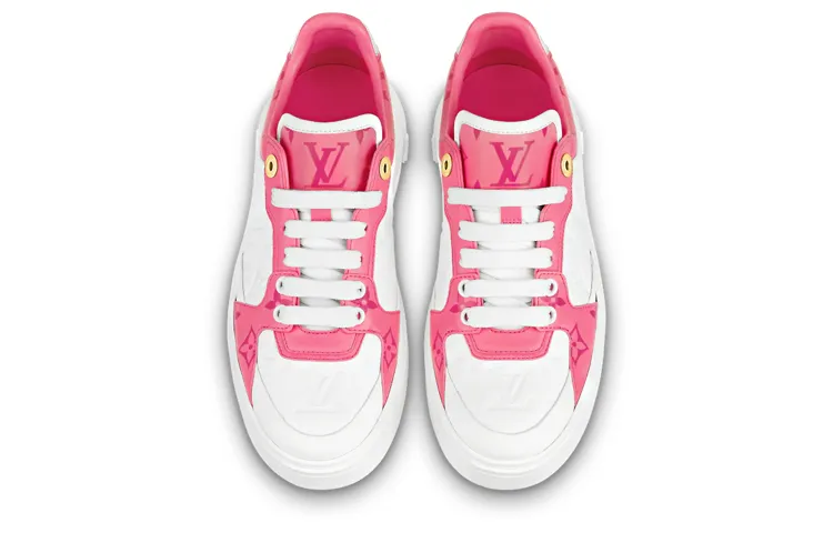 (WMNS) LOUIS VUITTON Time Out Sneakers 'White and Pink Monogram' 1AB33E sold by KicksCrew product image thumbnail 3