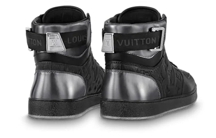 LOUIS VUITTON Rivoli Ankle Sneakers 'Black Monogram with Silver' 1A8V7U sold by KicksCrew product image thumbnail 3