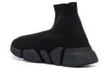 (WMNS) Balenciaga Speed 2.0 Sneakers 'Black Shiny Knit with Black Sole Unit' 636833W2AF31000 sold by KicksCrew