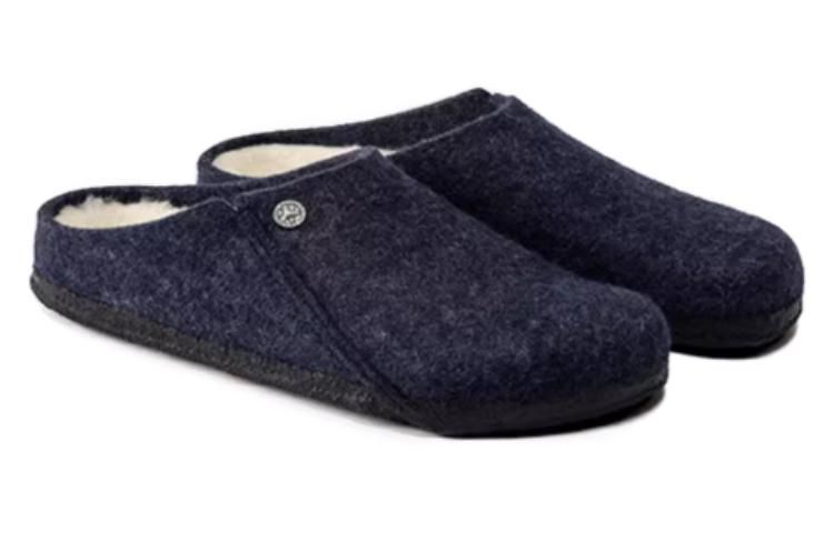Birkenstock Zermatt Shearling Wool Felt Narrow Fit 'Dark Blue' 1017539 sold by KicksCrew product image thumbnail 3