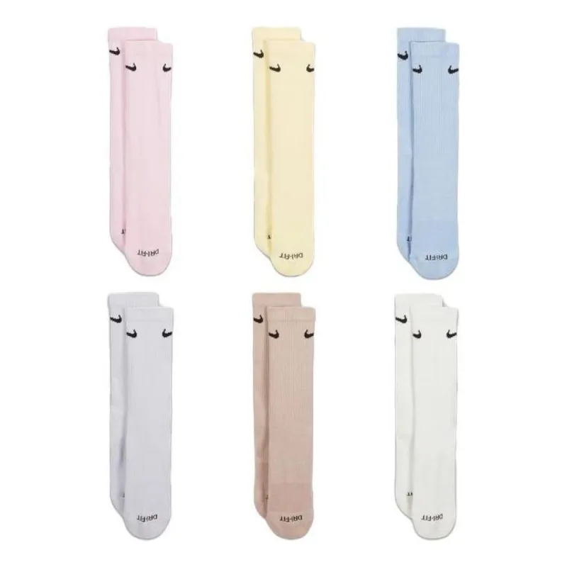 Nike Dri-Fit Training Cotton Cushioned Crew Socks 6Pairs 'Multi' SX6897-906 made by Nike