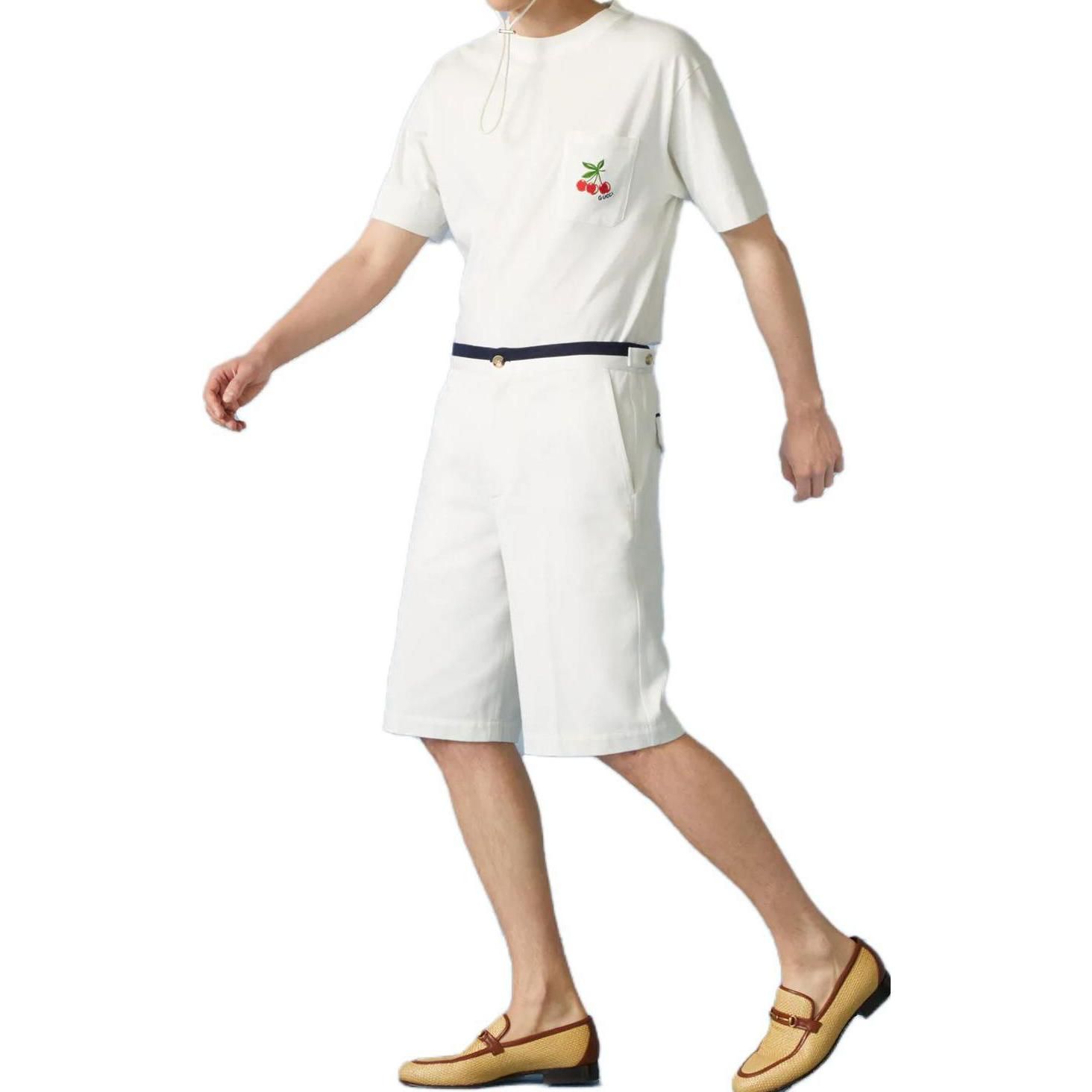 Gucci Cotton Jersey T-Shirt With Embroidery 'White' 729690-XJFQU-9088 sold by KicksCrew product image thumbnail 2