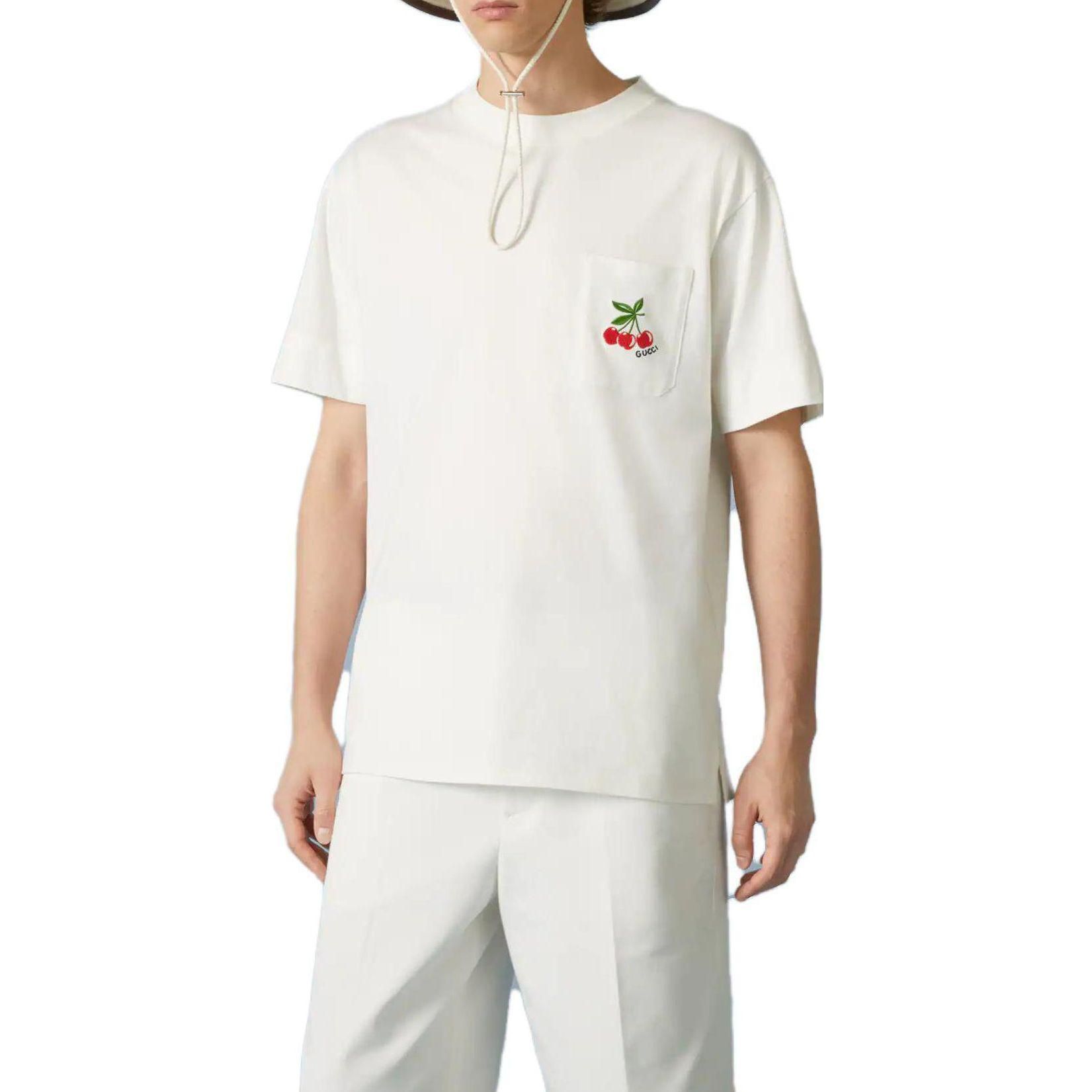 Gucci Cotton Jersey T-Shirt With Embroidery 'White' 729690-XJFQU-9088 sold by KicksCrew product image thumbnail 3