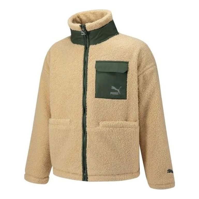 Puma Patch Pocket Sherpa Jacket 'Beige' 539570-20 sold by KicksCrew
