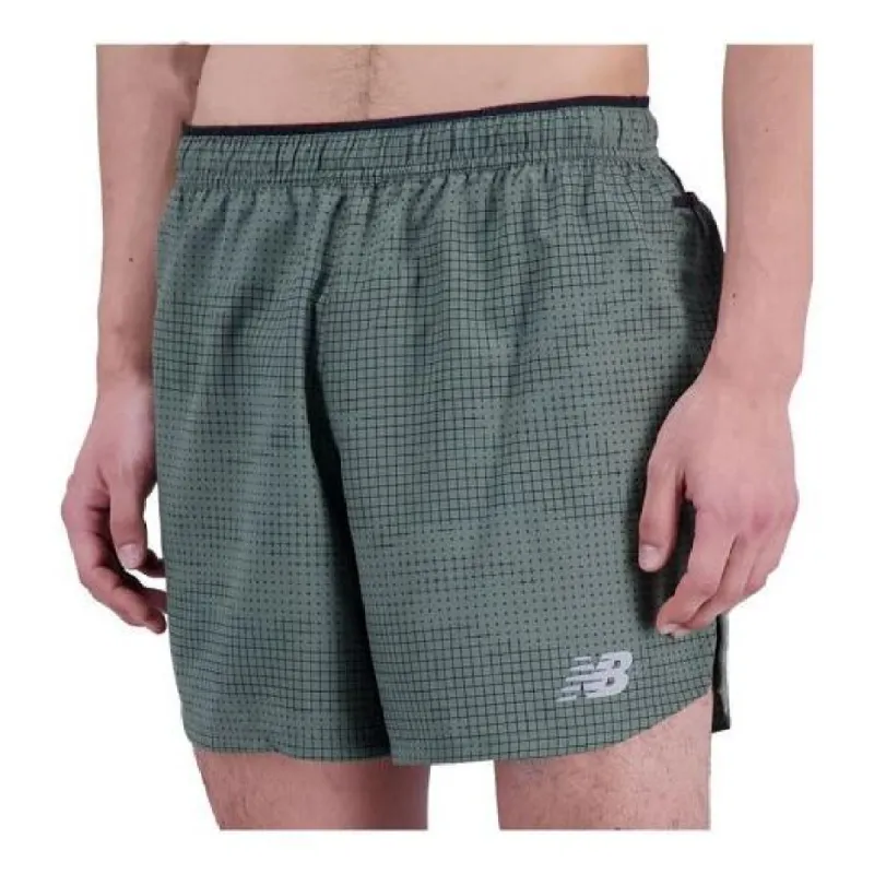 New Balance Printed Impact Run 5 Inch Shorts 'Deep Olive Green' MS21269-DON sold by KicksCrew