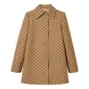 (WMNS) Gucci GG Canvas Coat 'Beige Brown' 788387-Z8BSO-2190 sold by KicksCrew