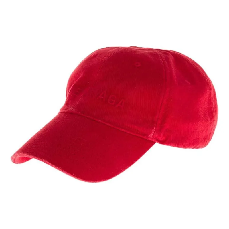 Balenciaga Logo Front Cap 'Red' 673319410B26474 sold by KicksCrew