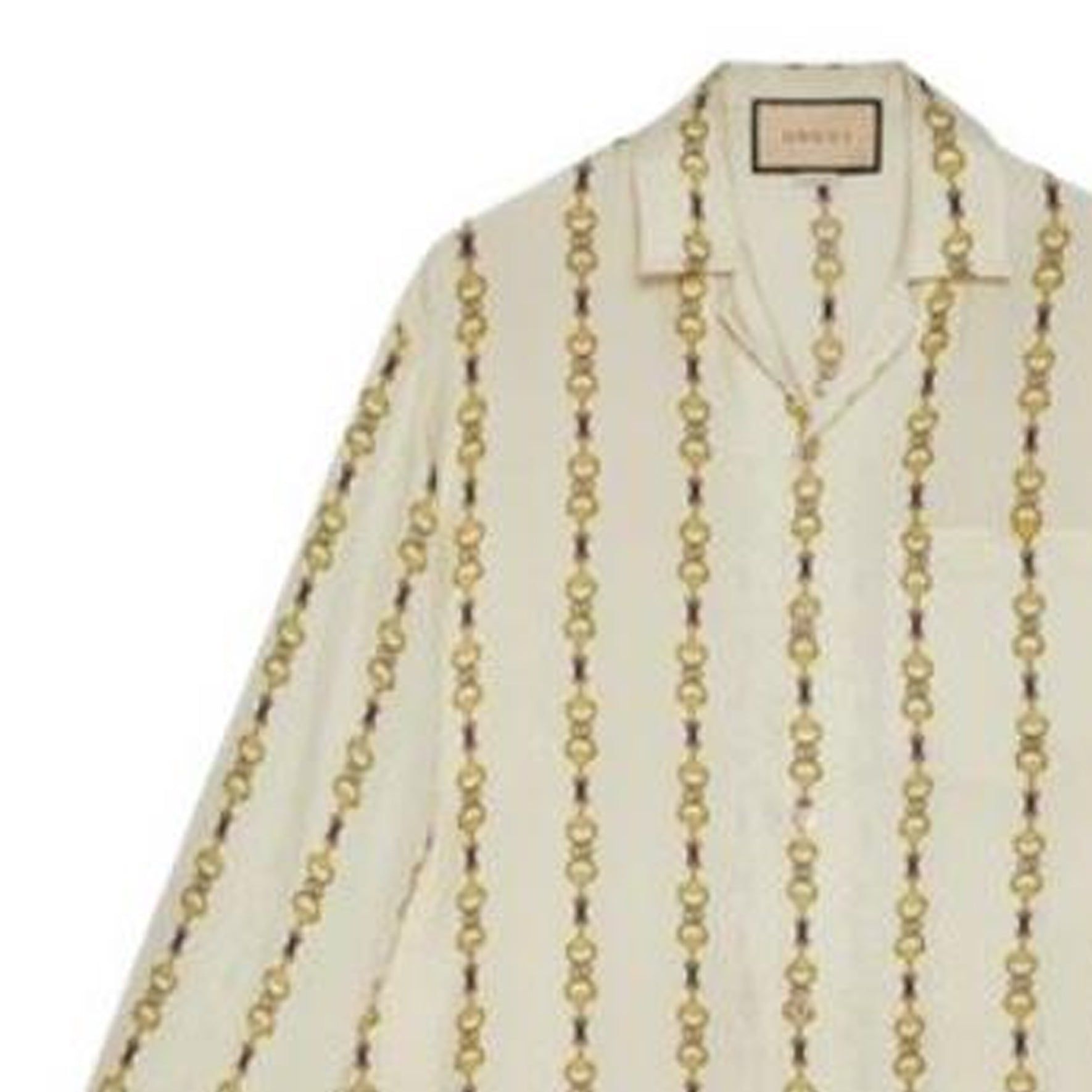 Gucci Interlocking G Horsebit Print Silk Shirt 'Ivory' 751446-ZANR7-9399 sold by KicksCrew product image thumbnail 5
