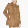 (WMNS) Gucci GG Canvas Coat 'Beige Brown' 788387-Z8BSO-2190 sold by KicksCrew