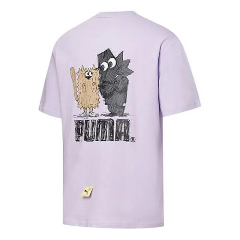 Puma x Michael Lau Graphic Short T-Shirt 'Purple Black Tan' 531319-16 sold by KicksCrew