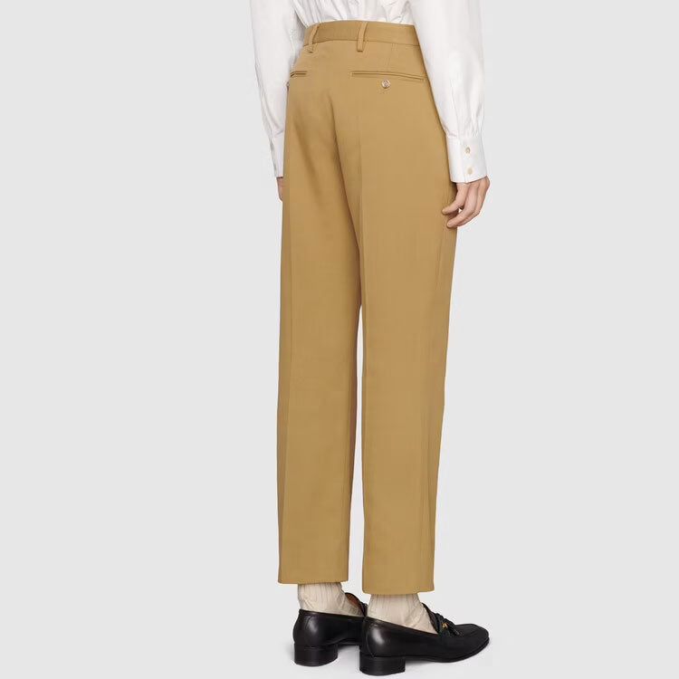 Gucci Cotton Ankle Pant With Web 'Light Brown' 668588-Z8AQY-9727 sold by KicksCrew product image thumbnail 4