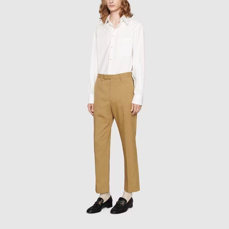 Gucci Cotton Ankle Pant With Web 'Light Brown' 668588-Z8AQY-9727 sold by KicksCrew product image thumbnail 2