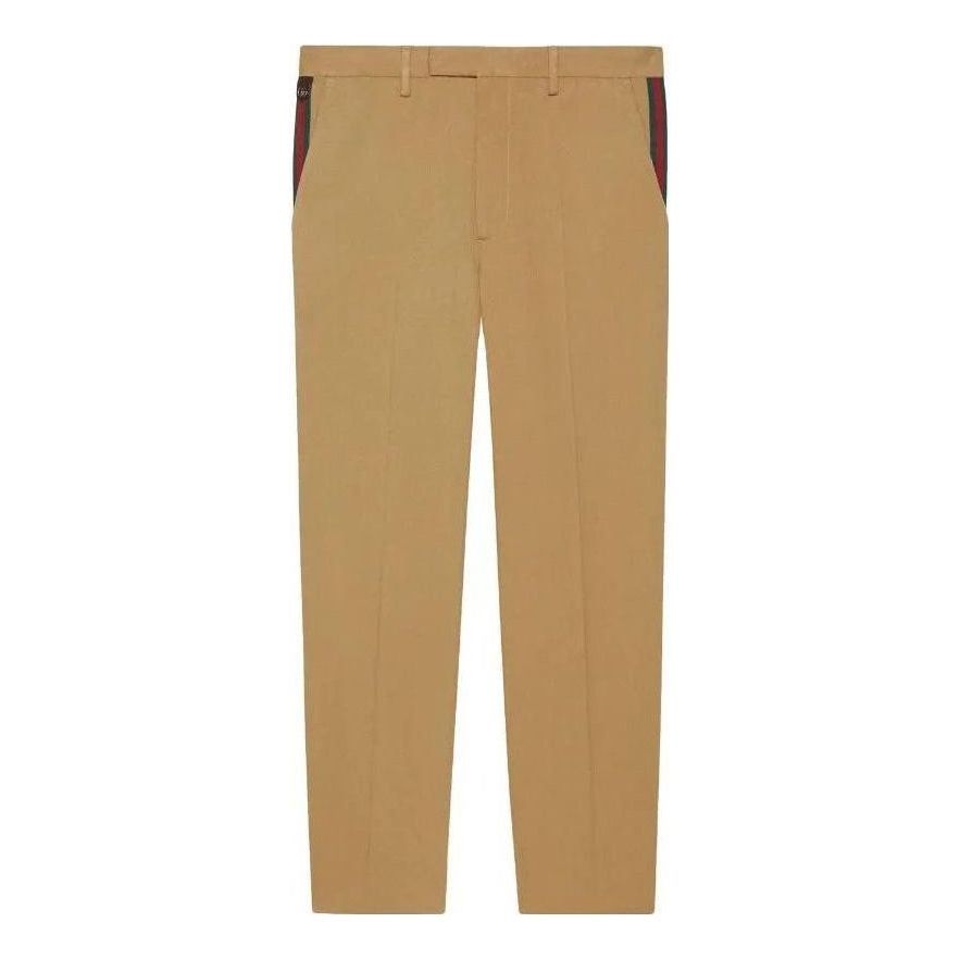 Gucci Cotton Ankle Pant With Web 'Light Brown' 668588-Z8AQY-9727 sold by KicksCrew