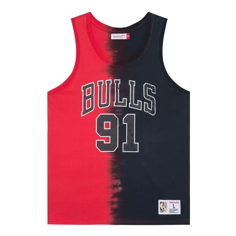 Mitchell & Ness x NBA CHICAGO BULLS Tie Dye Jersey 'Dennis Rodman 91' TTNK3206-CBUYYDRDBKRD sold by KicksCrew