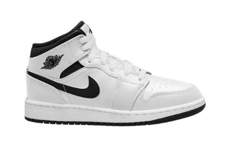 (GS) Air Jordan 1 Mid 'White Black' DQ8423-132 sold by KicksCrew