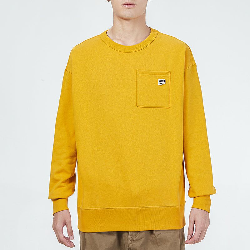 Puma Small Logo Pocket Sweatshirt 'Yellow' 533036-37 sold by KicksCrew product image thumbnail 2