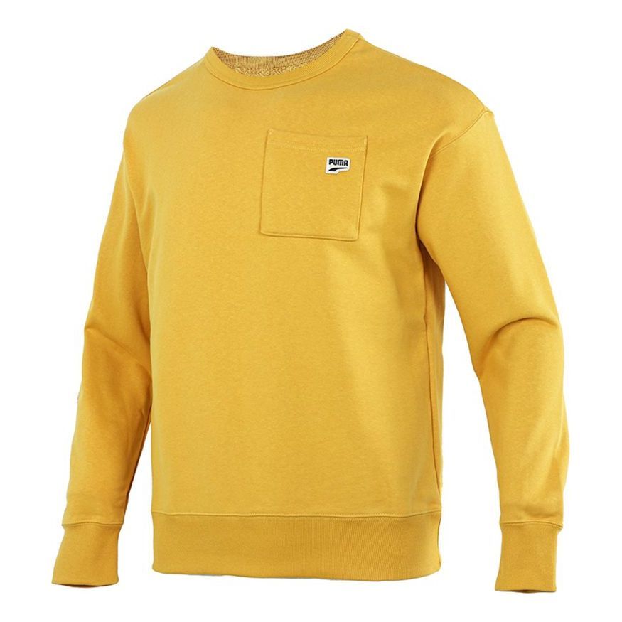 Puma Small Logo Pocket Sweatshirt 'Yellow' 533036-37 sold by KicksCrew