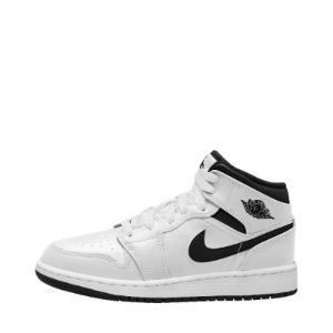 (GS) Air Jordan 1 Mid 'White Black' DQ8423-132 sold by KicksCrew