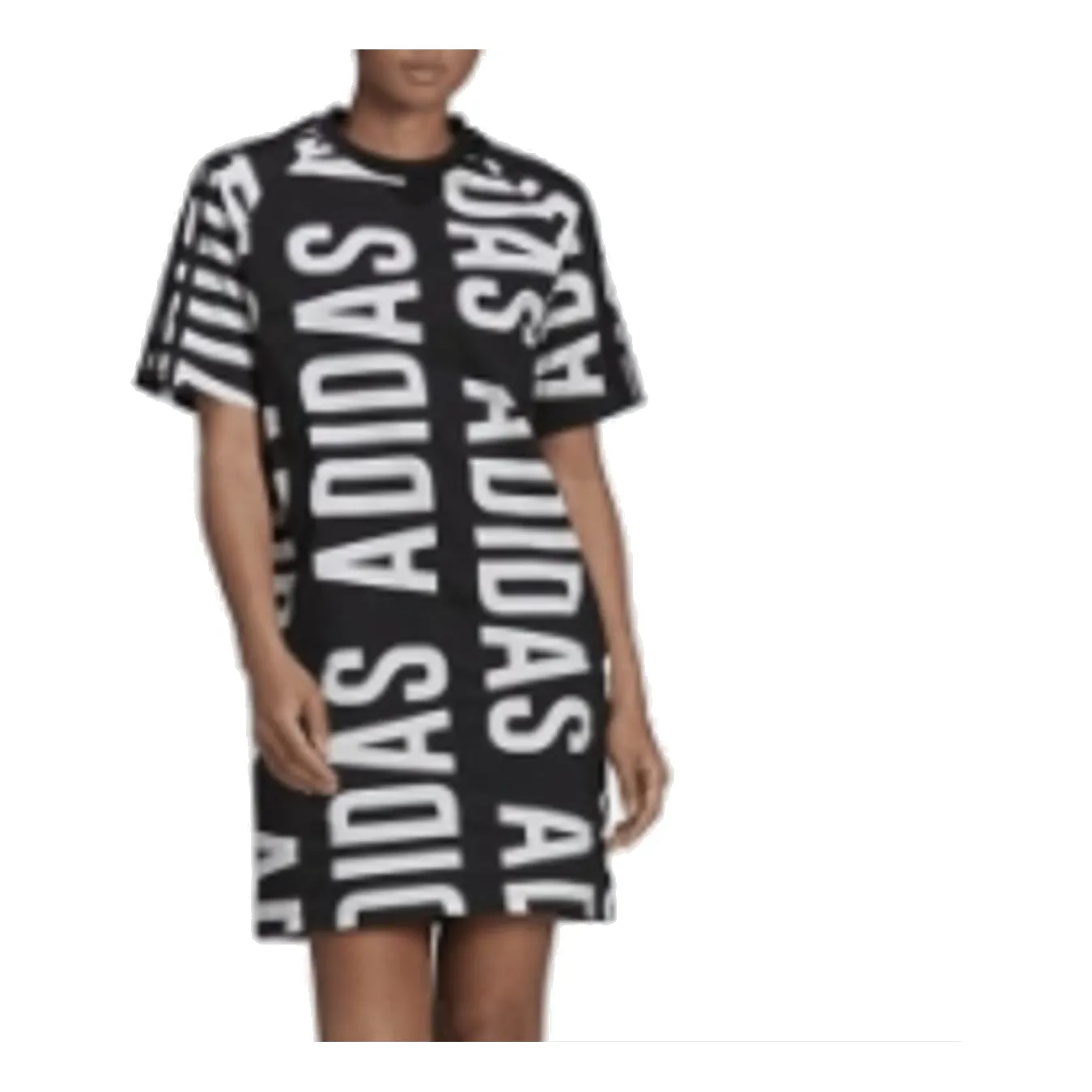 (WMNS) adidas Essentials Oversized Allover Print Dress 'Black White' HC9267 sold by KicksCrew product image thumbnail 3