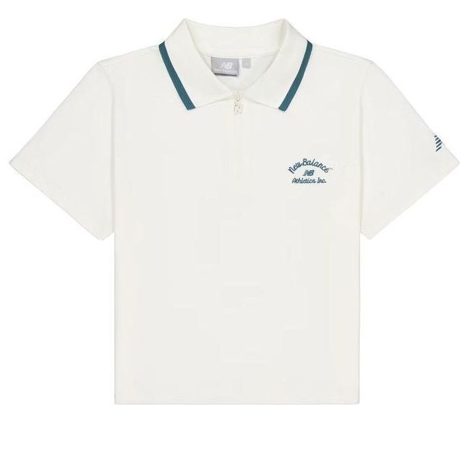 (WMNS) New Balance Athletics Half Zip Polo Shirt 'Ivory' NFE22442-IV sold by KicksCrew