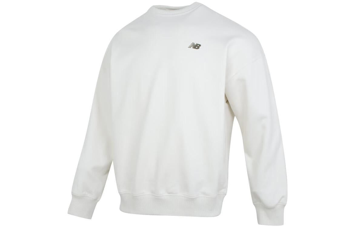 New Balance Linear Heritage Brushed Back Fleece Crewneck Sweatshirt 'White' AMT41330-CIC sold by KicksCrew product image thumbnail 2