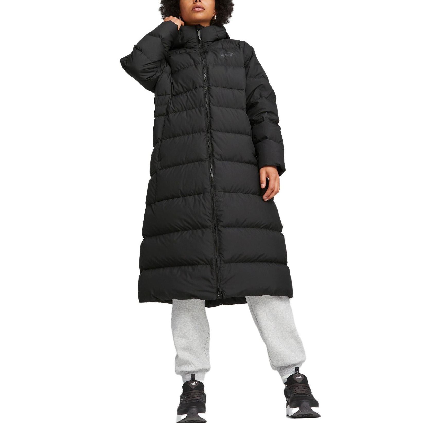 Puma Long Hooded Down Coat 'Black' 678331-01 sold by KicksCrew product image thumbnail 2