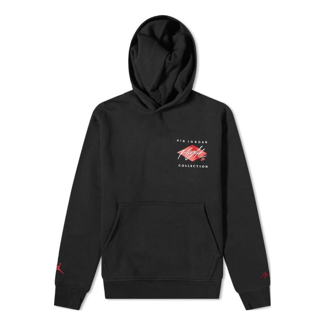 Air Jordan Graphic Fleece Hoodie 'Black Red' DH9019-010 sold by KicksCrew