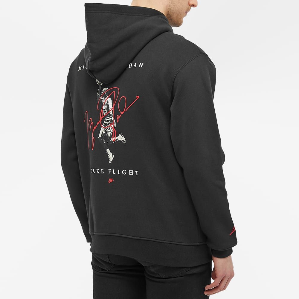 Air Jordan Graphic Fleece Hoodie 'Black Red' DH9019-010 sold by KicksCrew product image thumbnail 4