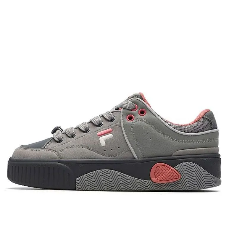 (WMNS) FILA FUSION Low-Top Skate Shoes 'Grey Pink' T12W218201FAC sold by KicksCrew
