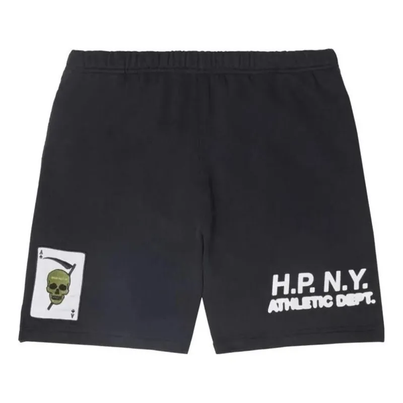 HERON PRESTON SS23 Slogan Print Shorts 'Black' HMCI011S23JER0011001 sold by KicksCrew