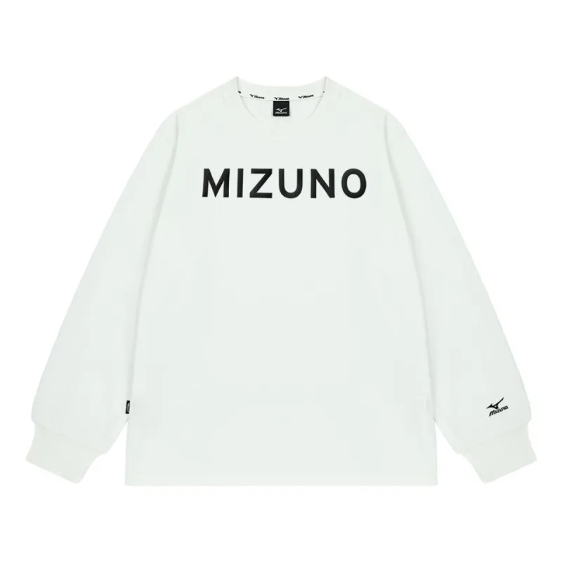Mizuno Logo Graphic Long Sleeve T-shirt 'White' A2CA2A10 sold by KicksCrew
