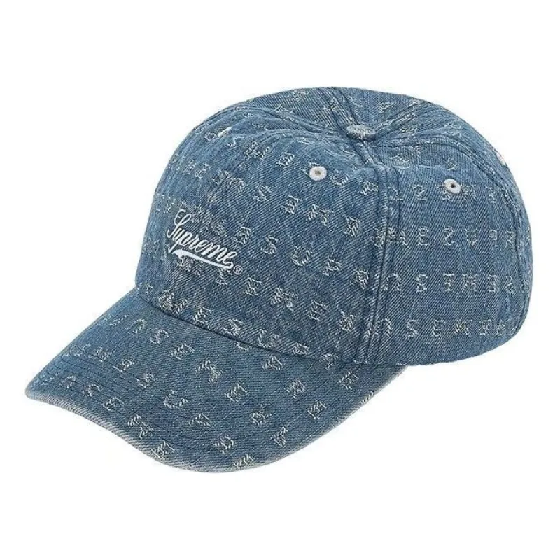 Supreme Jacquard Logos Denim 6-Panel 'Teal' SUP-SS20-554 sold by KicksCrew