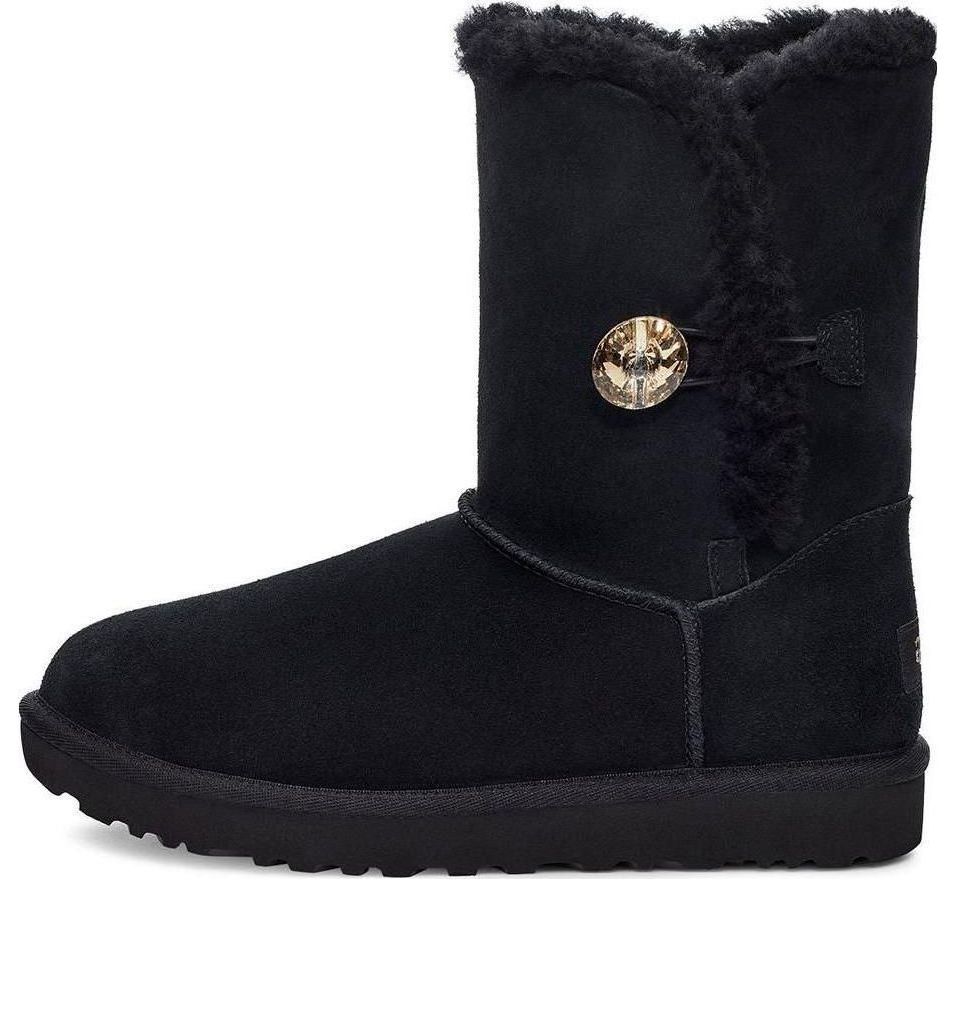 (WMNS) UGG Bailey Button Gold Bling Boot 'Black' 1118997-BKGD sold by KicksCrew