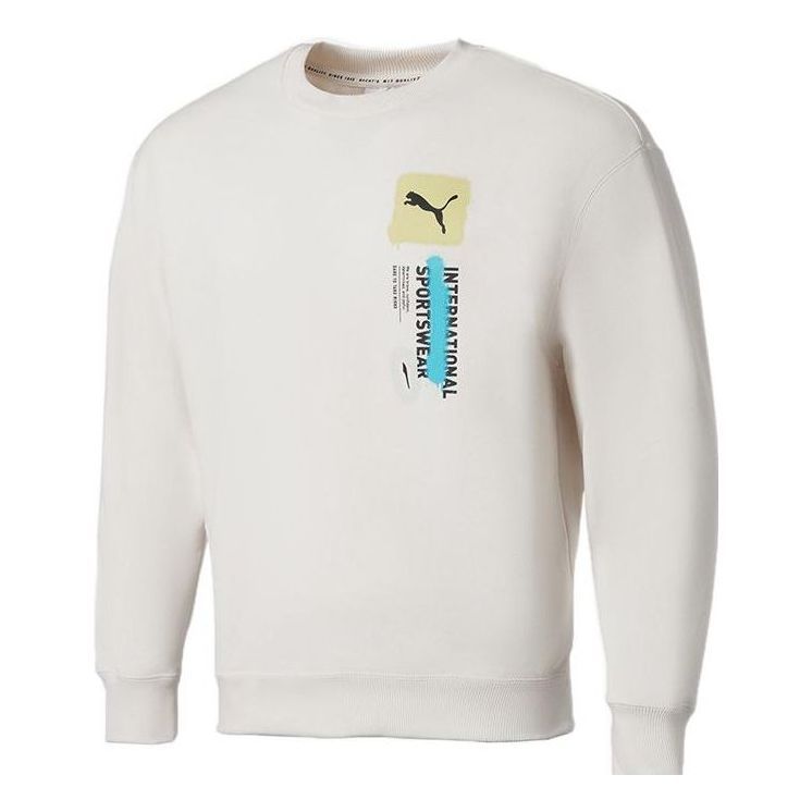 Puma Logo International Sportswear Sweatshirt 'White' 536303-65 sold by KicksCrew