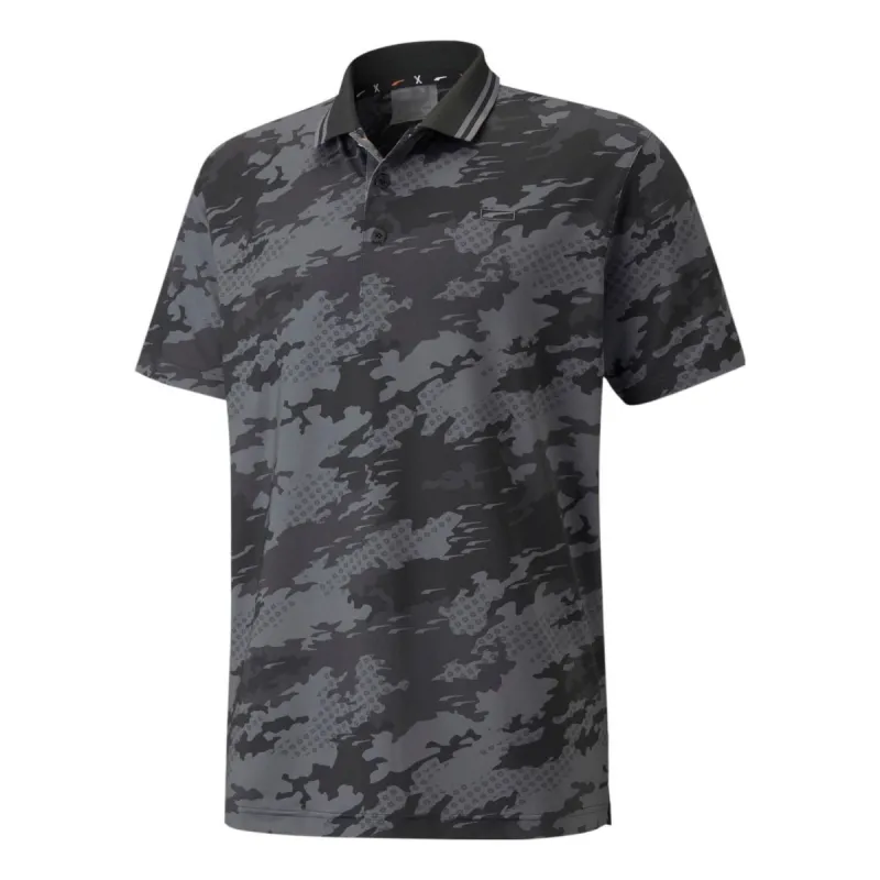 Puma x Camouflage Golf Polo Shirt 'Grey Black' 531150-02 sold by KicksCrew